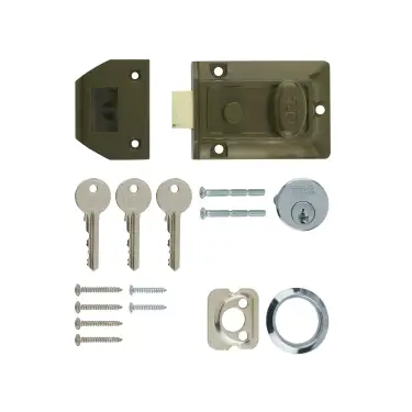 Click Here To Enlarge This Photo Of 135-81 ERA 60mm Traditional Nightlatch Door Lock - Satin Chrome