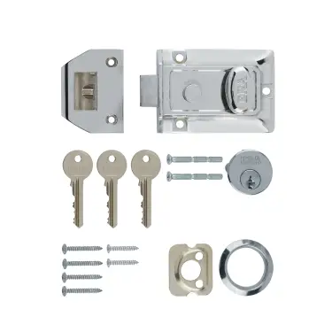 Click Here To Enlarge This Photo Of 136-61 ERA 60mm Traditional Nightlatch Door Lock - Polished Chrome