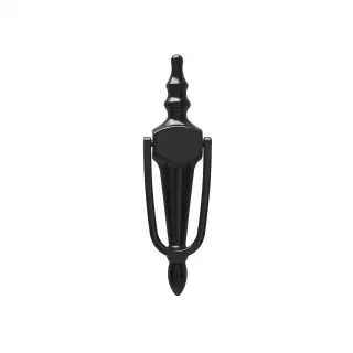 4A301 Fab & Fix Slim Nu Victorian Urn Large Door Knocker Without Spyhole &lpar;Face Fix&rpar; Black