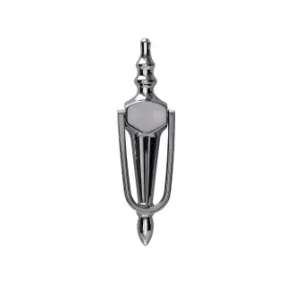 4A304 Fab & Fix Slim Nu Victorian Urn Large Door Knocker Without Spyhole &lpar;Face Fix&rpar; Hardex Chrome
