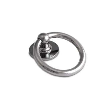 Click Here To Enlarge This Photo Of 4A600 Fab & Fix Bull Ring Door Knocker &lpar;Face Fix&rpar; Hardex Chrome
