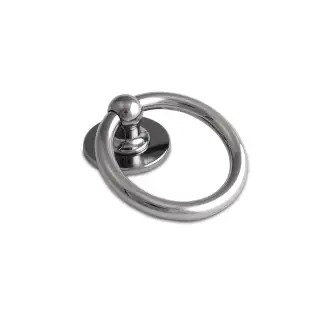 4A600 Fab & Fix Bull Ring Door Knocker &lpar;Face Fix&rpar; Hardex Chrome
