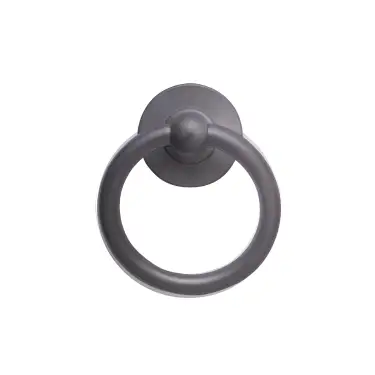 Click Here To Enlarge This Photo Of 4A604 Fab & Fix Bull Ring Door Knocker &lpar;Face Fix&rpar; Hardex Graphite