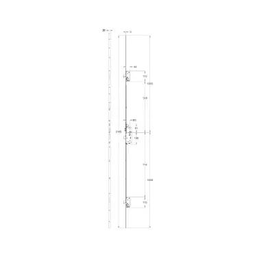 Click Here To Enlarge This Photo Of WINKHAUS AV4 Autolocking 2 Hook Multipoint Lock &lpar;2105mm&rpar; - 55mm Backset - 20mm Square Faceplate &lpar;5097394&rpar;