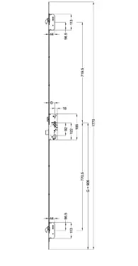 Click Here To Enlarge This Photo Of WINKHAUS Cobra 2 Hook Multipoint Lock &lpar;1770mm&rpar; - 45mm Backset - 20mm Radius Faceplate &lpar;2949501&rpar;