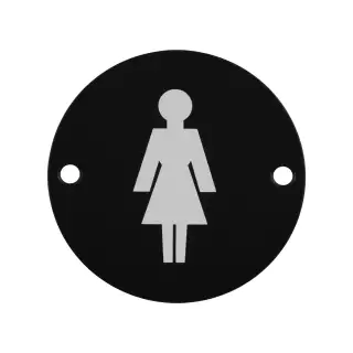 SEX1012MB - Carlisle Brass Eurospec 'Female' Symbol 76mm Matt Black