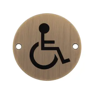 SEX1017AB - Carlisle Brass Eurospec 'Disabled' Symbol 76mm Antique Brass