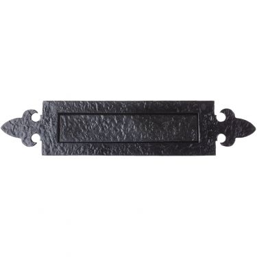 Click Here To Enlarge This Photo Of FF35 - Zoo Hardware Foxcote Foundries Fleur de Lys Letter Plate &lpar;Black Antique&rpar; Size&colon; 247x80mm - c&sol;c&colon; 226mm - Aperture&colon; 202x43mm