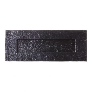Click Here To Enlarge This Photo Of FF38 - Zoo Hardware Foxcote Foundries Traditional Plain Letter Plate &lpar;Black Antique&rpar; Size&colon; 274x107mm - c&sol;c&colon; 240mm - Aperture&colon; 197x45mm