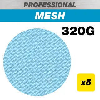 Trend AB&sol;125&sol;320P 125mm 320G Pro Mesh Random Orbital Sanding Disc &lpar;5 Pack&rpar;