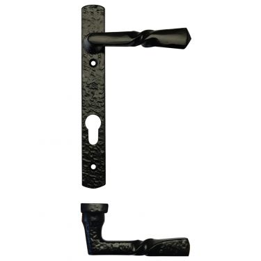 Click Here To Enlarge This Photo Of FF45 - Zoo Hardware Foxcote Foundries Narrow Style Multi-Point Handles &lpar;Black Antique&rpar; 92mm Centres - 122mm Screw Centres