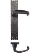 FF512 - Zoo Hardware Foxcote Foundries Traditional Latch Levers on Long Backplate &lpar;265 x 48mm&rpar; Black Antique