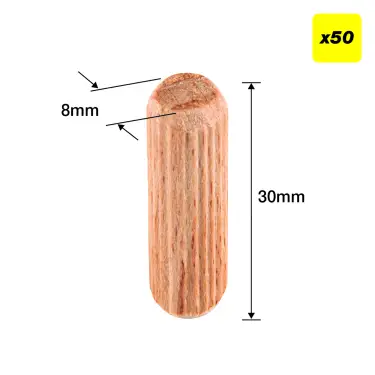 Click Here To Enlarge This Photo Of Trend DWL&sol;8X30&sol;50 8mm x 30mm Wooden Dowels &lpar;50 pack&rpar;