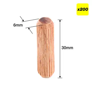 Trend DWL&sol;6X30&sol;200 6mm x 30mm Wooden Dowels &lpar;200 pack&rpar;