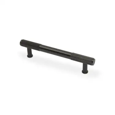 Click Here To Enlarge This Photo Of AW854R-128-DBZPVD - Alexander & Wilks Washington Reeded End Cabinet Pull 128mm c&sol;c - Dark Bronze PVD
