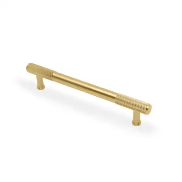 Click Here To Enlarge This Photo Of AW854R-160-SBPVD - Alexander & Wilks Washington Reeded End Cabinet Pull 160mm c&sol;c - Satin Brass PVD