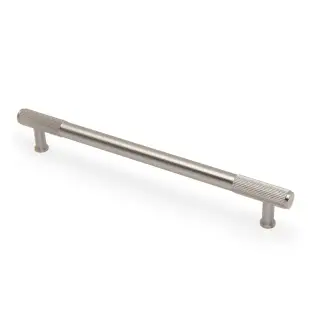 AW854R-224-SN - Alexander & Wilks Washington Reeded End Cabinet Pull 224mm c&sol;c - Satin Nickel