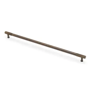 AW854R-448-AB - Alexander & Wilks Washington Reeded End Cabinet Pull 448mm c&sol;c - Antique Brass