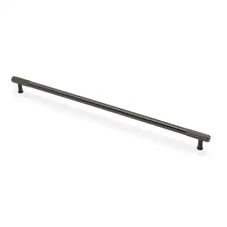 AW854R-448-DBZPVD - Alexander & Wilks Washington Reeded End Cabinet Pull 448mm c&sol;c - Dark Bronze PVD