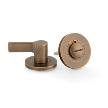 Click Here To Enlarge This Photo Of AW799AB - Alexander & Wilks Disabled Thumbturn and Emergency Release with Indicator on 50mm x 6mm Rose - Antique Brass