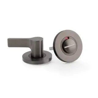 AW799DBZPVD - Alexander & Wilks Disabled Thumbturn and Emergency Release with Indicator on 50mm x 6mm Rose - Dark Bronze PVD