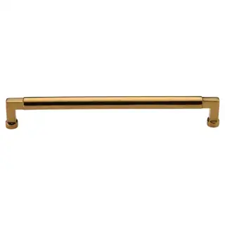 C0312 254-ULB Heritage Brass Cabinet Pull Bauhaus Design 254mm CTC Unlacquered Brass Finish