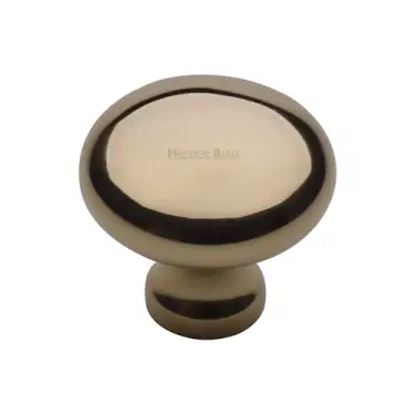 Click Here To Enlarge This Photo Of C113 32-ULB Heritage Brass Cabinet Knob Victorian Round Design 32mm Unlacquered Brass finish