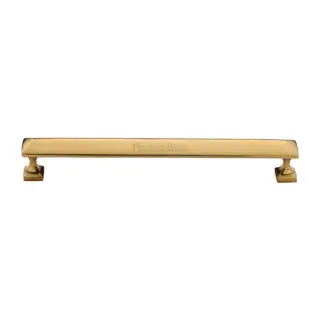 C2231 203-ULB Heritage Brass Cabinet Pull Pyramid Design 203mm CTC Unlacquered Brass Finish