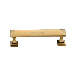C2231 96-ULB Heritage Brass Cabinet Pull Pyramid Design 96mm CTC Unlacquered Brass Finish