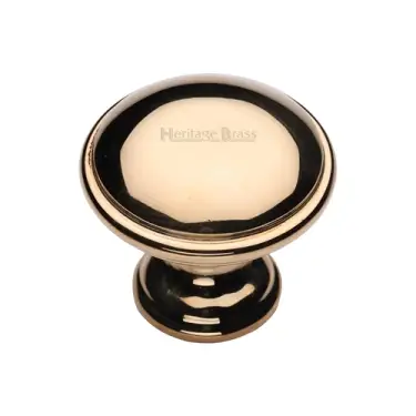 Click Here To Enlarge This Photo Of C3950 32-ULB Heritage Brass Cabinet Knob Domed Design 32mm Unlacquered Brass finish
