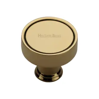 C4549-ULB Heritage Brass Cabinet Knob Florence Design 32mm Unlacquered Brass finish