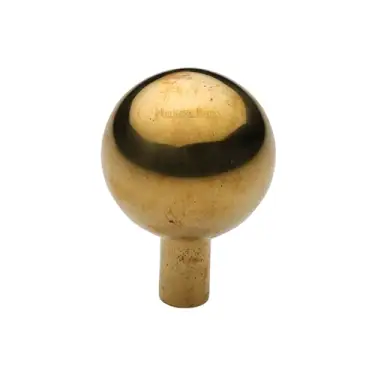 Click Here To Enlarge This Photo Of C8323 22-ULB Heritage Brass Cabinet Knob Sphere Design 22mm Unlacquered Brass finish