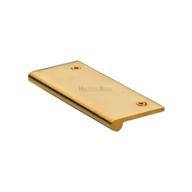 Click Here To Enlarge This Photo Of EP100-38-ULB Heritage Brass EP Edge Pull Cabinet Handle 100mm Unlacquered Brass finish