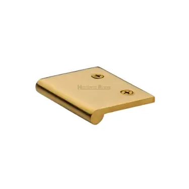 Click Here To Enlarge This Photo Of EP50-38-ULB Heritage Brass EP Edge Pull Cabinet Handle 50mm Unlacquered Brass finish