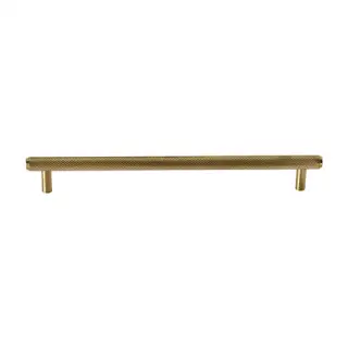 V4458 192-ULB Heritage Brass Cabinet Pull Complete Knurl Design 192mm CTC Unlacquered Brass finish