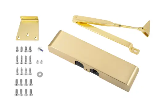 Click Here To Enlarge This Photo Of Eclipse 28840 83 Series Adjustable Size 2-4 Overhead Door Closer - Satin Brass