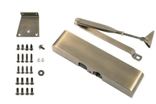 Click Here To Enlarge This Photo Of Eclipse 28841 83 Series Adjustable Size 2-4 Overhead Door Closer - Matt Antique Brass