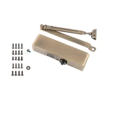 Click Here To Enlarge This Photo Of Eclipse 28982 93 Series Adjustable Size 2-4 Overhead Door Closer with Backcheck - Matt Antique Brass