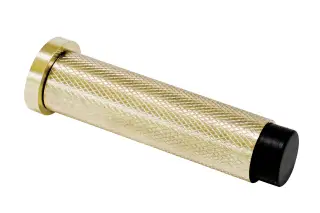 Eclipse 63744 76mm Knurled Door Stop - Satin Brass
