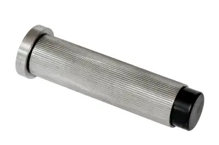 Eclipse 63752 76mm Linear Knurled Door Stop - Satin Stainless Steel
