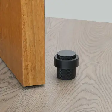 Click Here To Enlarge This Photo Of Eclipse 63761 30mm Knurled Floor Door Stop - Matt Black