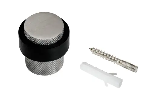 Click Here To Enlarge This Photo Of Eclipse 63762 30mm Knurled Floor Door Stop - Satin Stainless Steel
