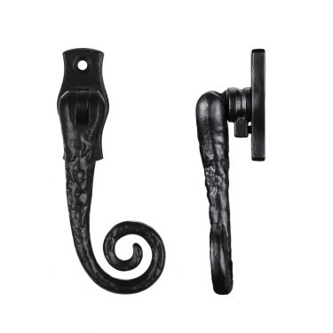 Click Here To Enlarge This Photo Of FF83L - Zoo Hardware Foxcote Foundries Lockable Monkey Tail Fastener &lpar;Left Hand&rpar; Black Antique