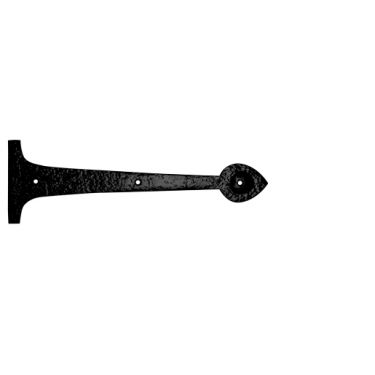 Click Here To Enlarge This Photo Of FF85 - Zoo Hardware Foxcote Foundries 12" &lpar;305mm&rpar; Hinge Fronts - Black Antique &lpar;to be used in conjunction with ordinary hinges&rpar;