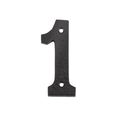 Click Here To Enlarge This Photo Of FFN01 - Zoo Hardware Foxcote Foundries 102mm Numeral - No&period; 1 - Black Antique