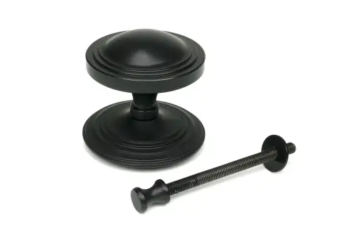 Click Here To Enlarge This Photo Of 52533 From The Anvil Matt Black Art Deco Centre Door Knob