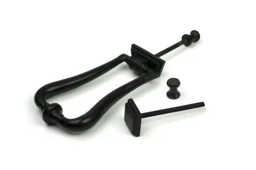 Click Here To Enlarge This Photo Of 52535 From The Anvil Matt Black Slimline Art Deco Door Knocker