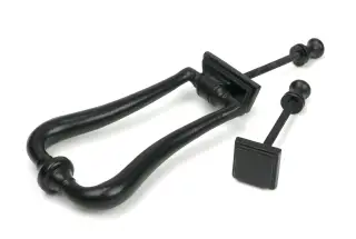 52535 From The Anvil Matt Black Slimline Art Deco Door Knocker