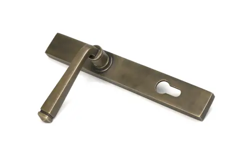 Click Here To Enlarge This Photo Of 52428 From The Anvil Burnished Brass Avon Slimline Lever Espag&period; Lock Set