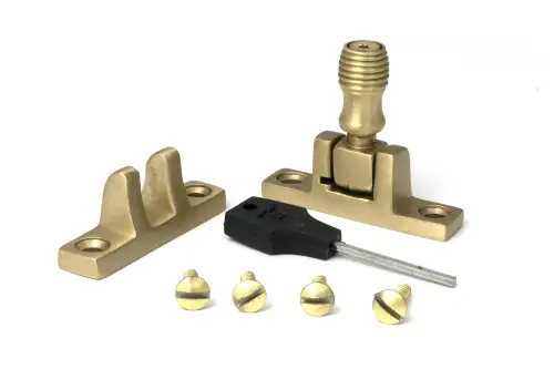 Click Here To Enlarge This Photo Of 52355 From The Anvil Satin Brass Beehive Brighton Fastener - Narrow &lpar;Square&rpar;